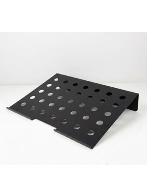 Esplendor Deconox Metal Laptop Standı, Siyah Dizüstü Bilgisayar Yükseltici Stand, 38X26 cm Havalandırma Delikli Ergonomik Açılı Notebook Standı, Özel Boyalı Masaüstü Laptop Yükseltici