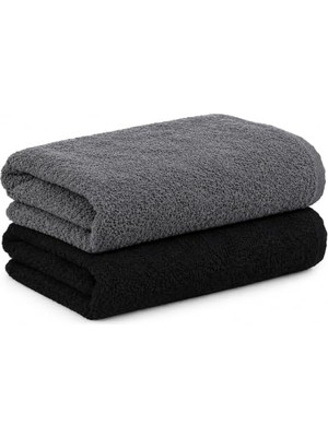 Esplendor Premium 50X90 CM%100 Pamuk El Havlusu Spor Havlusu – 250 gr – 2’li ve 3’lü Set Seçenekleri – Banyo, Yoga, Pilates, Spor Için Şık ve Yumuşak El Havlusu (1, Siyah-Füme)
