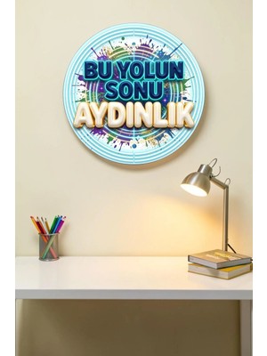 Nod Yuvarlak Ahşap Mdf Motivasyon Tablosu, Öğrenci Sınav Hazırlık Çalışma Odası & Sınıf Duvar Dekoru
