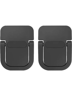 Esplendor Polham Metal 2 Adet 5mm 3m Yapışkanlı Katlanabilir Ultra Mini Laptop Standı,portatif Taşınabilir Siyah