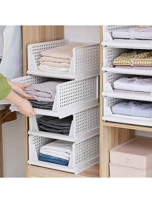 Esplendor Arvale 3'lü Kayar Raf Elbise Dolap Içi Organizeri - Mutfak Banyo Düzenleme Depolama Üst Üste Dizilebilir (1, Antrasit)