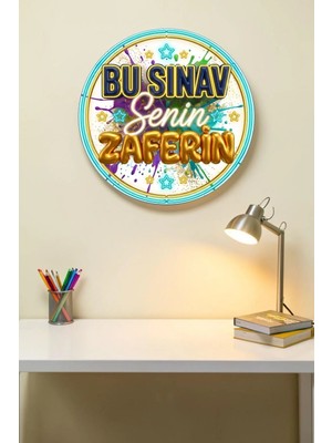 Nod Yuvarlak Ahşap Mdf Motivasyon Tablosu, Öğrenci Sınav Hazırlık Çalışma Odası & Sınıf Duvar Dekoru