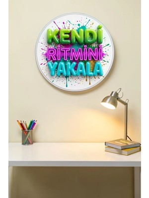 Nod Yuvarlak Ahşap Mdf Motivasyon Tablosu, Öğrenci Sınav Hazırlık Çalışma Odası & Sınıf Duvar Dekoru