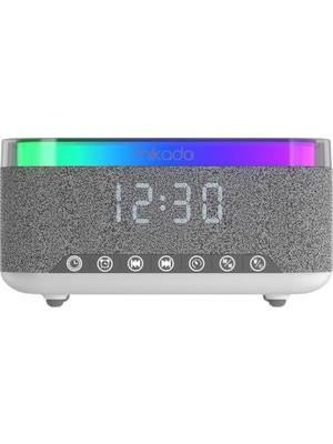 Esplendor MD-W10 1200MAH 10W Gri Bt USB Rgb Gece Lambası Alarmlı Saat Speaker