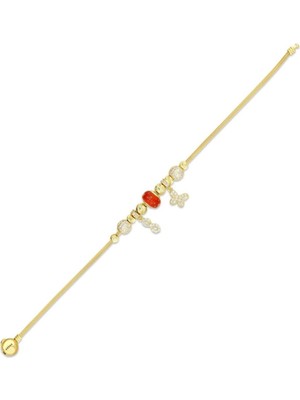 Yiğitbaşı Gold Assos Pırlanta Tasarım Altın Charm Bileklik - 14K