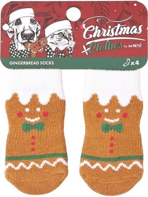 Str Store Christmas Gingerbread Kaymaz Tabanlı Çorap 4'lü