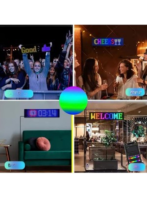 Ematcrt LED Matrix Bluetooth Bağlantılı Araç Camına Uygun Pixsel Görünümlü 16X96 Pixel - Lisinya