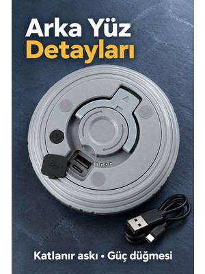 Ematcrt LED Şeritli Kamp Işığı Type C Şarj Girişli - Lisinya