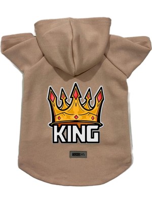 Esplendor Monopetz Kapişonlu Polar Sweatshirt Köpek ve Kedi Kıyafeti & Elbisesi - Pudra King M Beden