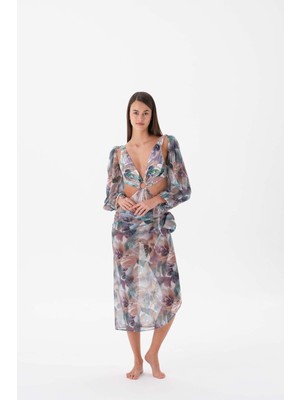 Myg Plus Eros Kadın 4171MY Kollu Mayokini Multicolor 36
