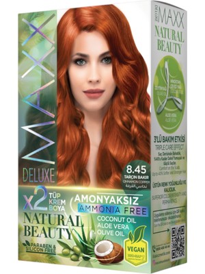 Esplendor Maxx Deluxe Natural Beauty Amonyaksız Set Saç Boyası 8.45 Tarçın Bakır