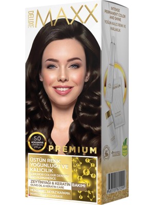 Esplendor Maxx Deluxe Premıum Yarı Kit Set Saç Boyası 5.0 Açık Kahve