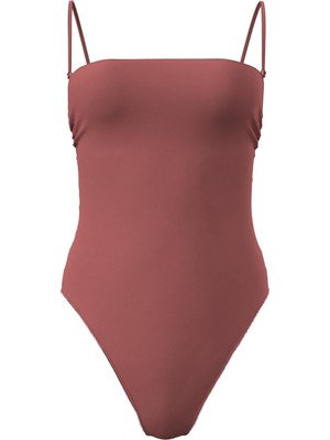 Odea Kadın Straplez Dusty Cedar Tek Parça Mayo