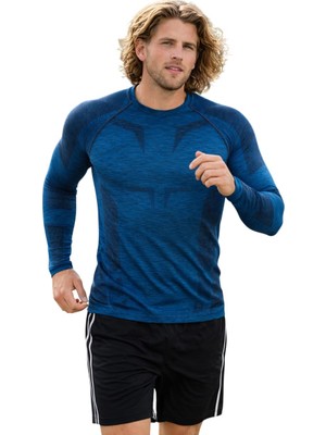 Esplendor Miofit Erkek Active Sportive Uzun Kollu Dikişsiz Spor Tişört Deep Teal Xl