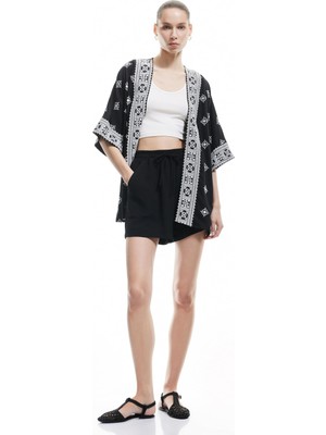 Esplendor Koton Viskon Yarım Kollu Etnik Kimono