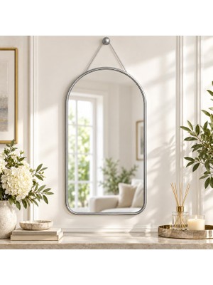 Esplendor Deinhaus Askılı Duvar Aynası Cm, Ince Çerçeve, Banyo Antre Yatak Odası ve Makyaj Alanı Için Dekoratif Ayna, Ayna