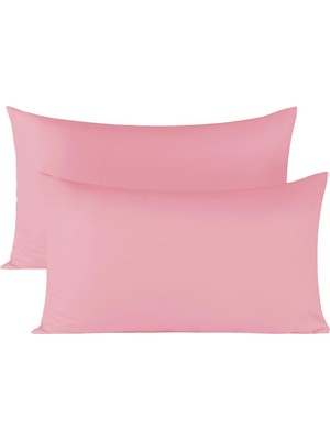 Esplendor Teksnil Home Düz Pamuklu 2’li Pembe Yastık Kılıfı 50 x 70 cm Kapaklı