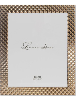 Esplendor Lawrence Frames Elmas Desenli Cilalı Metal Resim Çerçevesi, 8X10, Altın