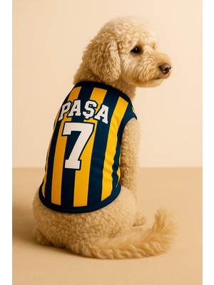 Esplendor Monopetz Kişiye Özel Isim ve Numara Seçenekli Köpek ve Kedi Atleti Sarı, Xs, SARILACI01, Lacivert
