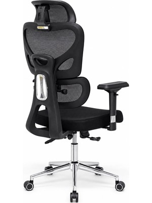 Esplendor Zeon Büro Ofis Sistemleri // Comfort Ultra Black 4d Krom Kol Yönetici Koltuğu Ofis Çalışma Koltuğu
