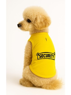 Esplendor Mpz Pets Kedi ve Köpek Kıyafeti Security Atlet, 6xl, Yellow-Security-Basicshirt, Sarı