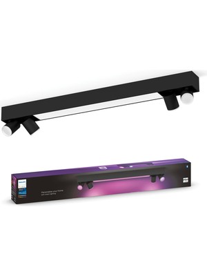 Esplendor Philips Hue Centris LED 4'lü Akıllı Spot Lamba 4X4.2W (Siyah) - 25.000 Saat Ampul Kullanım Ömrü