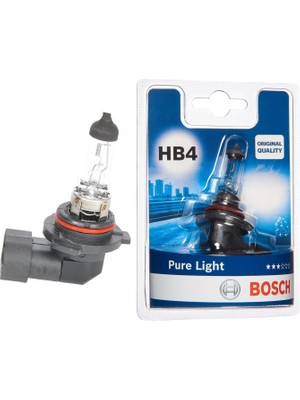 Esplendor Bosch Ampul Pure Light 12V Hb4 51 W P22D Tekli Jiletin Paket 1 987 301 063