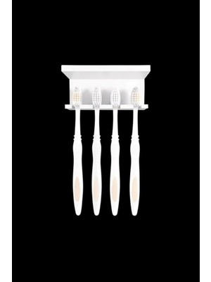 Esplendor Usin Yapışkanlı Çok Amaçlı Diş Fırçası Asacağı Askılığı Askılık Diş Fırçalık Banyo Organizer (Beyaz)
