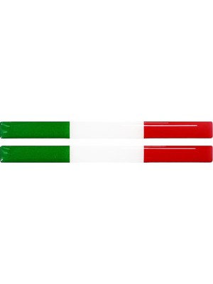 Esplendor Italya Bayrak 2'li Çubuk 3D Sticker