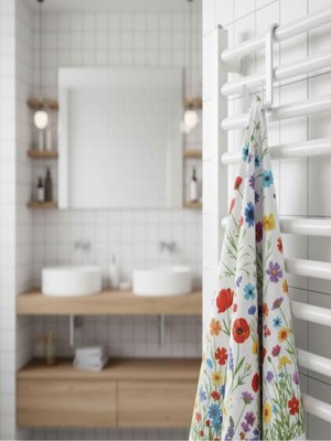Esplendor Tanemce 4 Adet Havlupan Askısı, Kıyafet Askısı, Kapı Arkası Askısı Radyatör Askısı Banyo Askısı Beyaz