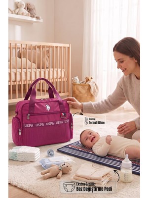 Esplendor U.s. Polo Assn 21599 Anne Bebek Bakım Çantası Vişne Çürüğü