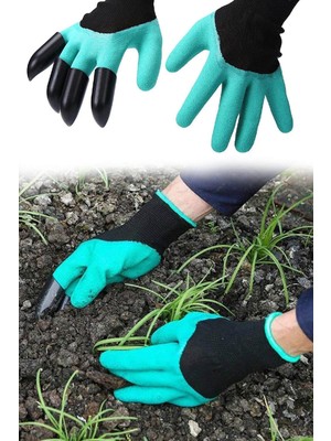 Esplendor Hombak Kolay Fide Dikme Toprak Kazma Eldiveni - Sert Plastik Tırnaklı Bahçe Eldiveni