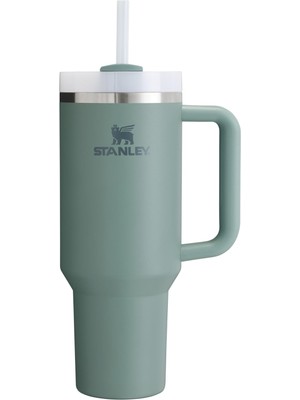 Esplendor Stanley Quencher H2.0 Flowstate Pipetli Termos Bardak 1.18 Litre - Yeşil (Shale) | Paslanmaz Çelik