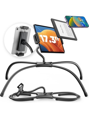 Esplendor Saıjı iPad Standı, Yatak Için Ayarlanabilir Ergonomik Tablet Tutucu, Yatakta Okumak Için Kindle Standı, Tablet, Telefon, Kindle, Taşınabilir Monitör, Anahtar ve Daha Fazlası 4,7"-17,3" Cihazlar Için