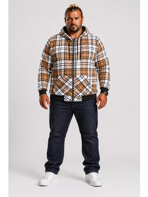 Moc Grande MocGrande Kangaroo Pocket Oduncu Sweat-Gömlek Stripe 22209 KIREMIT