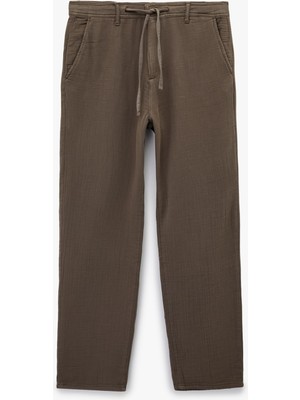 Esplendor Pamuklu Cepli Straight Fit Beli Bağcıklı Düğmeli Pantolon