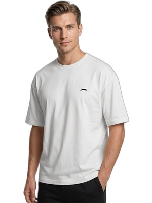 Esplendor Slazenger Keane Erkek Oversıze Beyaz Tişört