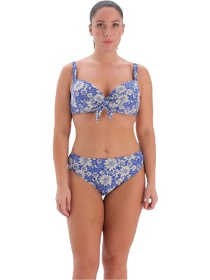 Esplendor Eros Kadın 3209BK Balenli Kaplı Bikini Tk Ekru-Lacivert 46