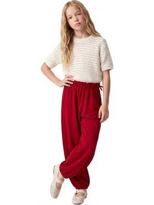 Esplendor Balon Form Pantolon Fiyonklu Beli Lastikli Bol Kesim
