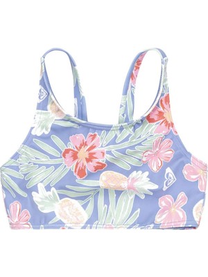 Esplendor Roxy Tropical Story Crop Top Bikini Takımı, 7, ERLX203221, Grapemıst Tropıcal Par Tay, Kız Çocuklar