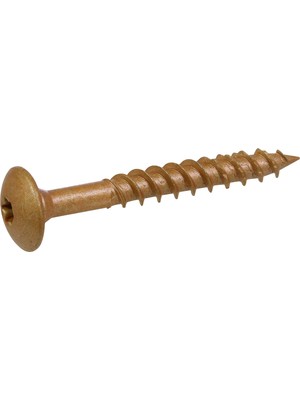Esplendor Power Pro 47872 Lag Vidalar, 1/4" x 1-1/2", Yıldız Sürücü Yapı Lag Vidaları, Paslanmaya Dayanıklı, Seramik Kaplamalı Bronz, 2,3 kg Tüp, 375 Adet