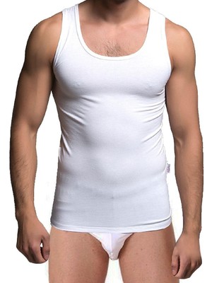 Esplendor Thermoform Bambu Erkek Kolsuz Bisiklet Yaka Atlet ve Slip Külot Seti, Beyaz, 2xl