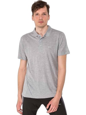 Esplendor Slazenger Salvator Erkek Polo Yaka Gri Tişört