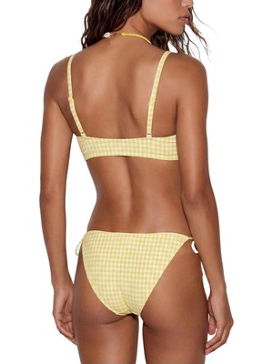 Esplendor Yanları Ipli Dokulu Pötikareli Bikini Altı