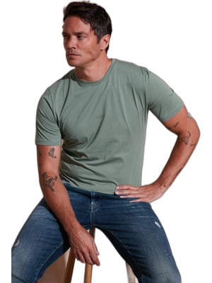 Esplendor Buratti Yazı Detaylı Pamuklu Regular Fit Bisiklet Yaka T Shirt Erkek T Shirt 59020203
