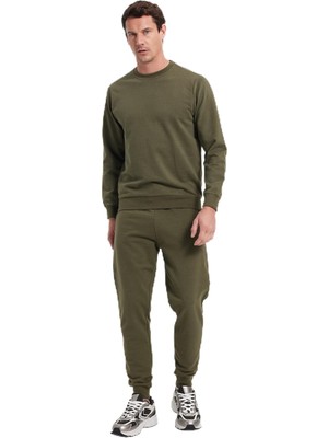 Esplendor Tudors Erkek Regular Fit Klasik Kesim Pamuklu Eşofman Takımı, Haki, 2xl