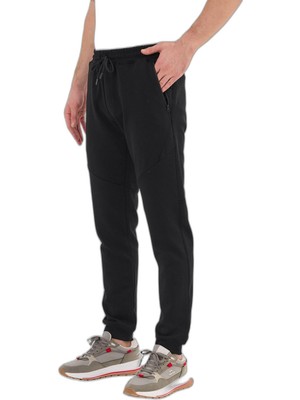 Esplendor Slazenger Venom Erkek Fermuar Cepli Dar Paça Siyah Eşofman Altı