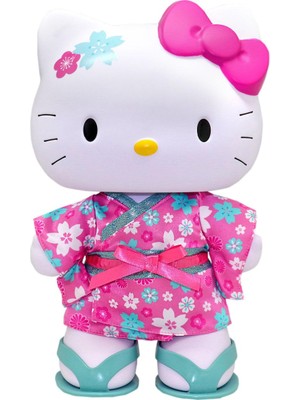 Esplendor Hello Kitty HKTJ5000 Kimono Bebek, 32 cm Boy 5 Eklem Noktalı Bebek, Güzel Bir Kimono ve Çekme Sandaleti Giyiyor, Elma Kokulu Oyuncaklar, Ünlüler