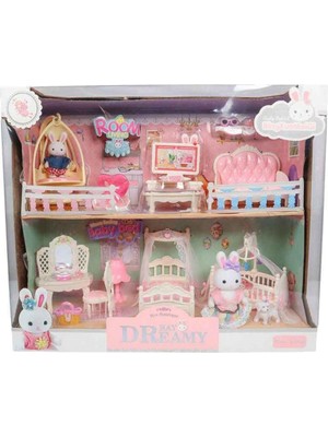 Esplendor Bay Dreamy Mini Tavşan Kaydıraklı Yatak ve Oturma Odası Oyun Seti