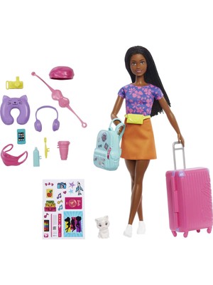 Esplendor Barbie Brooklyn Seyahatte Bebeği ve Aksesuarları, 3 Yaş ve Üzeri, HGX55